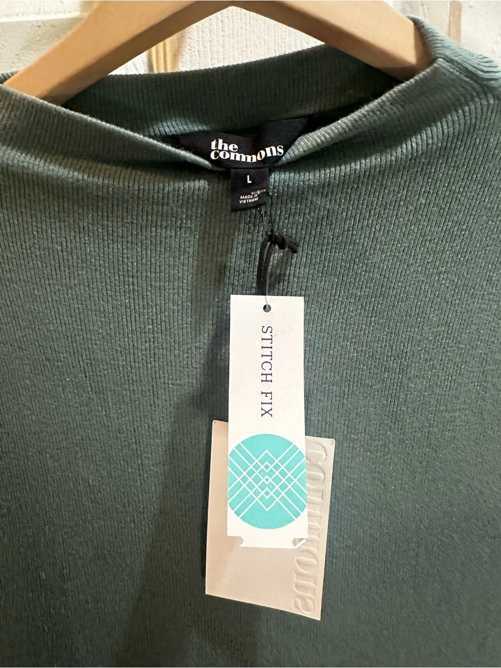 NWT The Commons Stitch Fix Maxi‎ Dress Mischa Fitted Cap Sleeve Green Layered L